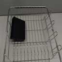 JASIWAY Dish Drying Rack in Sink, Expandable Stainless Steel Dish Drainers for Kitchen Counter, Dish Dryer Rack for Inside Sink, Over The Sink Dish Racks with Utensil Holder, Silver