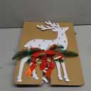 2 Pcs Solar Stake Christmas Outdoor Decorations Garden Stake Decor LED Christmas Reindeer Stakes for Garden Lawn Yard (Reindeer) White