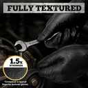TitanFlex Heavy Duty Black Nitrile Gloves, 6 Mil, Fully Textured, Mechanic Disposable Gloves, Latex Free, Powder Free