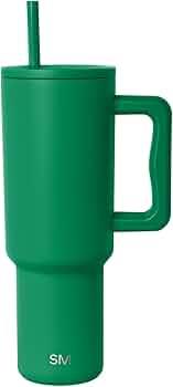 Simple Modern 40 oz Trek Tumbler with Handle and Lid | Cup Holder Friendly Insulated Stainless Steel Travel Mug | Kelly Green