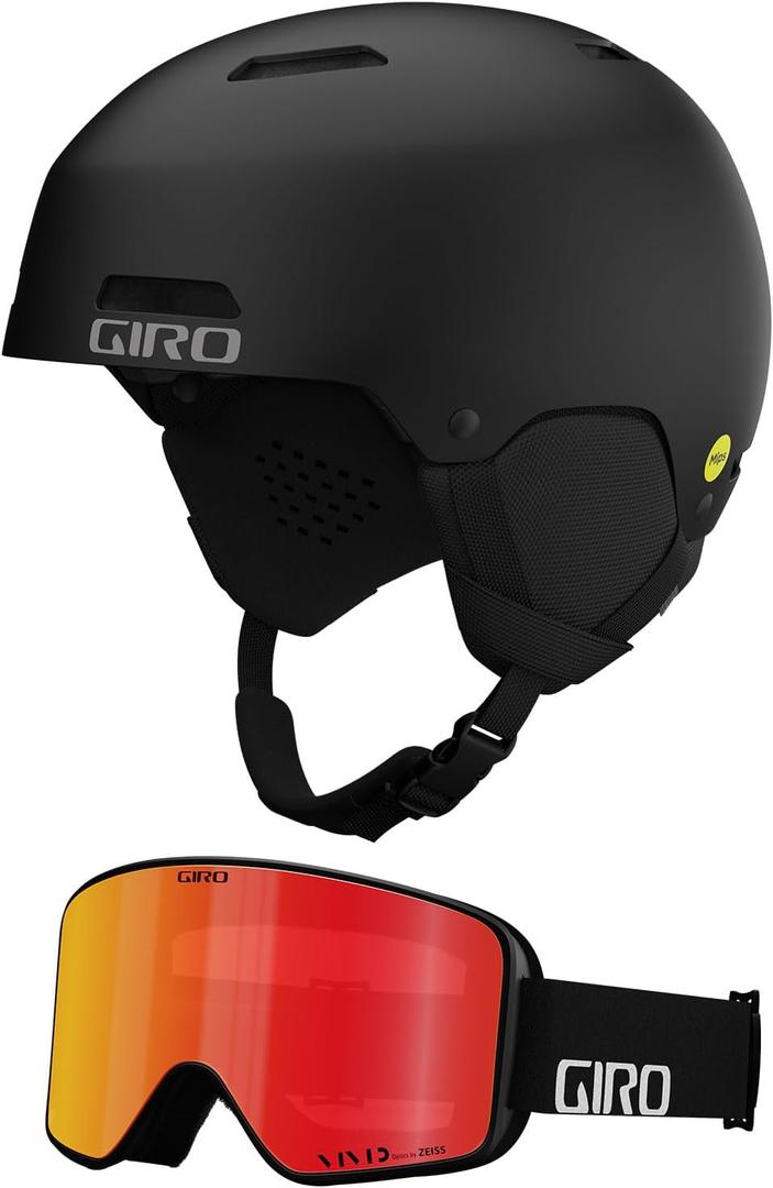 Giro Ledge MIPS Asian Fit Combo Pack Ski Helmet - Snowboarding Helmet with Matching Goggles Matte Black/Method Wordmark Size XL (62.5-65 cm)