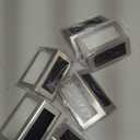 XLUX Solar Lights for Steps Decks Pathway Yard Stairs Fences, LED lamp, Outdoor Waterproof, Warm Light, 6 Pack