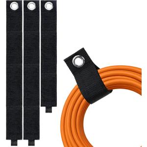 Heavy-Duty Extension Cord Holder 3-Pack, Two Sizes, Durable Nylon Cable Organizer Straps for Hanging CablesCords, Hoses, RopesTools and Outdoor Organization