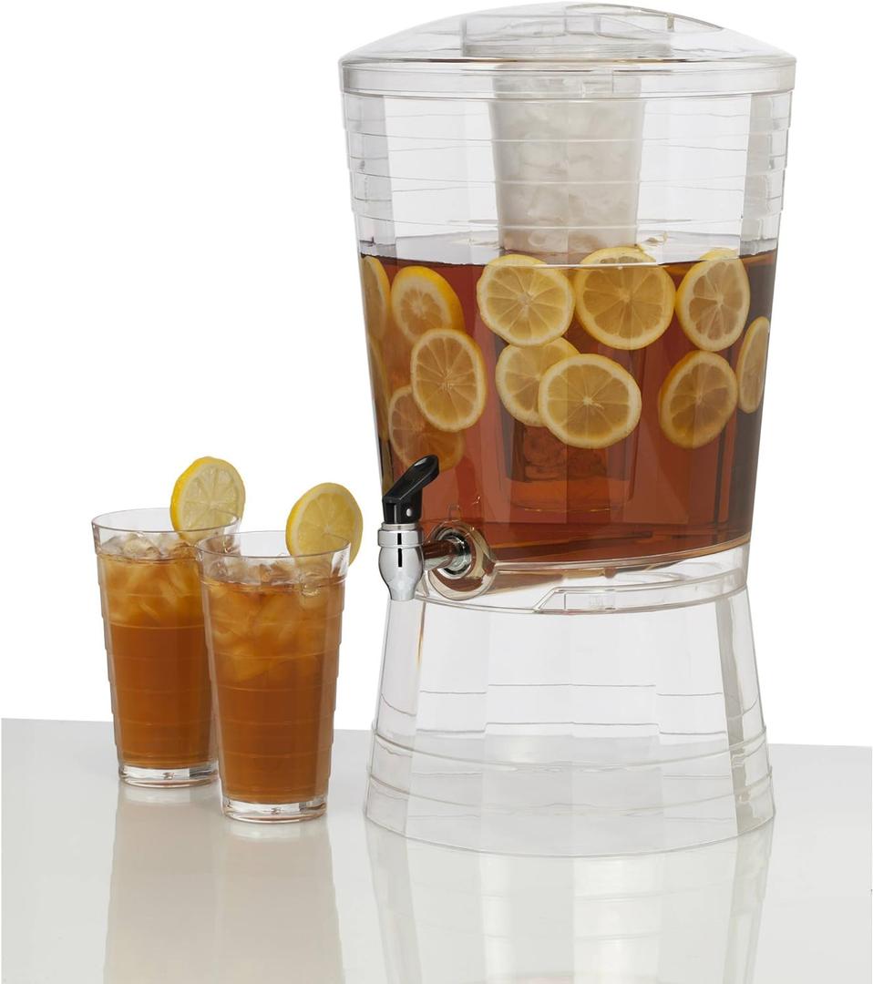 CreativeWare CreativWare 3-Gallon Mosaic Beverage Dispenser, Clear
