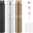Fusupak Perfume Atomizer Travel Bottle Refillable: Cologne Sprayer Portable for Men - Mini Spray Empty for Refill - 8ml Small Size Brown