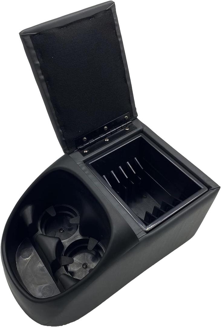 MOOSUN Universal Truck Seat/Bench Contractor Center Console Business Organizer and Storage with Cup Holders and Padded Top Lid for Armrest