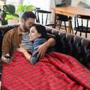 Buryeah 15 Pcs Winter Buffalo Plaid Throw Blankets Bulk 60 x 50 Inch Tartan Plaid Checkered Warm Throw Blankets Decor for Christmas Winter Couch Sofa Chair Bed Office Home(Style C,Red and Blue)