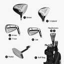 Callaway Golf Men's Strata Intro Complete 9 Piece Package Set (Gray, Sand Wedge, S/55, Iron 7#, Iron 9# Men's, Right Hand, Graphite, Steel)