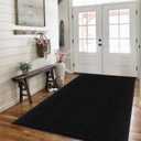 Front Door Mat Outside Entrance-Welcome Mats Outdoor for Entryway 96"x48" - Heavy Duty Commercial Floor Mats for High Traffic Area, Low Profile Washable Front Doormat, All-Season, Black