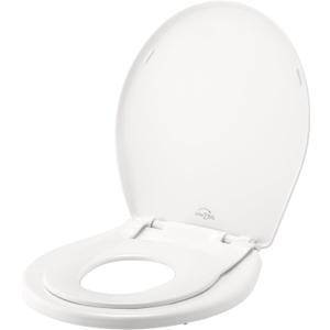 Little2Big Toilet Seat with Built-In Toddler Potty Training Seat, Slow Close, Easy to Install, Made in USA, ROUND, White