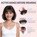 TESS Clip in Bangs Real Human Hair 360 3D Cover Clip on Bangs for Women Daily Wear Natural Look 10 Inch Wispy, Medium Brown