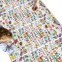 OHOME Easter Coloring Tablecloth - Easter Decorations Gifts for Kids -Crafts Decor Games Treats Party Favors Supplies |Backdrop Banner,54" x 88"