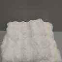 Faux Fluffy Fur Light Cream Beige Throw Blanket for Bedroom Couch Bed 50x60 Bunny Fuzzy Blanket for Adults Sofa Office Soft Thick Blanket Room Decor 860 GSM