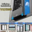 37.4-39.4 Inch Vertical Window Fan For Sliding Windows Stepless Speed Control (0-2800 Rpm) Window Exhaust Fan Waterproof Vertical Window Fan With Living Rooms Bedroom Attics Garages