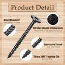 30 PCS #14 x 3 Inch Lag Screws Structural Wood Screws 3 inch, Black Coated Rust Resistant Heavy Duty Construction Screw Star Drive with Bit