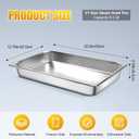 Hotel Pan 1/1 Size - 16.6 Qt Stainless Steel Steam Pan With Lid - 2.5" Deep - Silver - 2 Pack, 17.5 Quarts