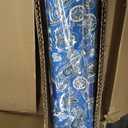 American Mahjong Set with Blue Carrying Bag, 166 White Tiles, 4 All-in-One Rack/Pushers, Mahjong Tiles Set (Ma Jong, Mah-Jongg, Majiang), 1.2" x 0.9" x 0.5"