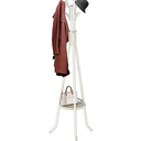 Simple Houseware Freestanding Coat Rack with Shelf, 9 hooks, White