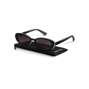 miyya Trendy Polarized Sunglasses Women, Oval Sunglasses for Women Men, Retro Sun Glasses for Women 2024, UV Protection, Color Black/Brown