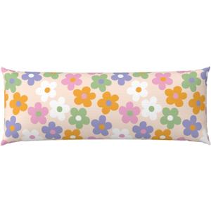 Cute Flowers Floral Body Pillow Cover - Pillowcases 20"x54" with Hidden Zipper Closure Soft and Breathable (One Size)