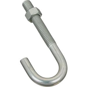National Mfg Co 3/8X3-3/4 Zinc J Bolt N232 Eye Bolts J-Bolts Hook Bolts (Pack Of 10)