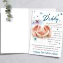 2 x First Fathers Day Card, First Fathers Day Card Gifts for New Dad, Happy 1st Father's Day Card Gift from Baby Boy Girl, Father's Day Card Gift for First Time Dad To Be, New Dad Gifts for Men
