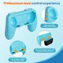 Juylay Controller Grips for Nintendo Switch 2 (2025), Comfort Ergonomic Handle Kit Accessories for Switch 2 Joycon, Anti-Slip for Joy con Grips for Super Nintendo Games(2-Pack, Blue & Orange)