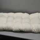 Blazing Needles Twill Tufted Bench Cushion, 55" x 19", Natural 1 Count