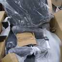 EXCEBET Big and Tall Office Chair with Footrest, PU Leather High Back Executive Office Chair 400lbs, Ergonomic Computer Chairs Lumbar Support for Heavy People (All Black)