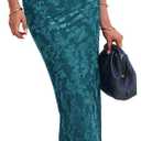 BTFBM Women Spring Dresses 2025 Elegant Wedding Guest Dresses Bodycon Tube Maxi Dress Split Floral Cocktail Dress (Blue, L)