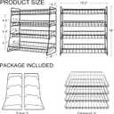 Candy Display Rack 2 Pack, Snack Display for Counter, Snack Organizer for Countertop, Metal Shelf Chip Rack Display Stand Chip Bag Holder, Concession Stand Retail Display