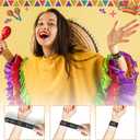 OPELETNNT 60 Pcs Hispanic Heritage Month Decorations Slap Bracelets Party Favors, Latin American Spanish Classroom Decorations Rewards Prizes School Supplies Decor(6 style)