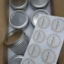 8 Pack Small Glass Jars with Lids - 4oz Vintage Embossed Mini Mason Jars ,Regular Mouth Mason Canning Jar with Seal Bands for Jam, Honey, Jelly, Dessert, Spice, Wedding Favors, DIY Candles Decor