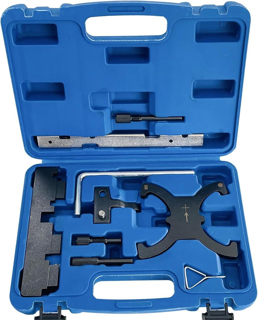 9Pcs Engine Camshaft Alignment Timing Tool Kit, Timing Tool Kit Compatible with Ford Focus Fiesta Mazada 1.5 1.6 VCT, Camshaft Flywheel Locking Tools 303-1097