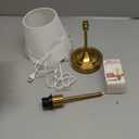 Rechargeable Cordless Table Lamp, 5000mAh Battery Operated Lamp, Wireless 3-Level Dimmable Touch Lamp, Portable Night Bedside Brass Lamp, Desk Light for Home Decor, Patio, Restaurant, Dinning (1 Pack - 16.3 inch, Gold)