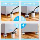 Furniture Sliders with Wheels,360 Rotating Furniture Mover Set for Heavy Duty Appliance,Furniture Dollies Rollers Set Tools to Move Couch, Fridge, Washing Machine, Kichen Appliance