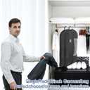 Garment Bags for Hanging Clothes and Travel with 4" Gusseted, Suit Cover for Clothes,Coats,Suit,Jackets,Dress,Shirts,Skirt. (Black-43"-3pcs-Double zipper-Non-woven Fabric)