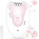 Epilator for Women - 2 Speeds Smooth Skin Face Epilators with LED - Long-Lasting Cordless Electric Tweezers Hair Remover for Armpit/Leg/Bikini Area/Arm/Facial Epilator Hair Removal for Women
