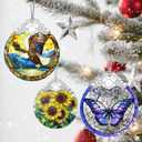 Christmas Ornaments: Stained Glass Ornament, Christmas Tree Ornament, Hanging Ornaments for Home Decor & Xmas Tree Decorations  Exquisite Holiday Decor, Gifts & Holiday Present - Bald Eagle