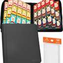 12 Pocket Card Binder, 864 Pockets Side Loading Trading Card Collection Binder, Comes with 100pcs Card Sleeves, Zipper Ringless Holder Album for TCG, Sports, Game Cards, Black