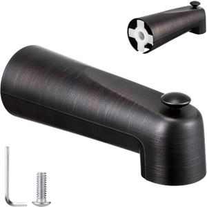 Enhon 7 Inch Slip on Tub Spout with Diverter, Compatible with Moen 3839/Moen 3853, Bathtub Diverter Spout Fits 1/2" Copper Water Tube(5/8" Diameter), 5/32" Hex Wrench(Oil Rubbed Bronze,Classic)