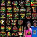 Juneteenth Iron on Decals Juneteenth Month Vinyl Heat Transfer Stickers Black History Iron on Patches Appliques for Clothes T-Shirts Pillow DIY Crafts