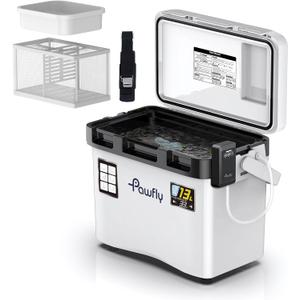 Pawfly Live Bait Cooler, 13-19 QT Leak-Proof Fishing Cooler with Rechargeable Aerator, Portable Fish Livewell for Boat, Insulated Minnow Bucket for Shrimp & Live Fish, Hard Cooler Box for Fishing, 13 Quart