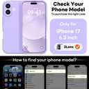 Vooii Magnetic for iPhone 17 Case, Compatible with Magsafe (Premium Liquid Silicone) (Integrated Camera Control Button) Full Body Protective Anti-Scratch Microfiber Lining 6.3", Light Purple
