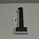 ISUNMEA 9 Inch Solar Lighted House Numbers for Outside, Light Up Waterproof LED Address Numbers Signs for Houses, Large Personalized Illuminated Exterior Modern House Numbers Light (1-Black, 9IN)