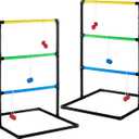 NEWBULIG Ladder Ball Set, Bolas, Carry Bag & Scoreboards, Black