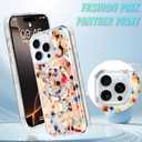 Bonoma for iPhone 16 Pro Max Case, Sparkly Luxury Marble Back, Magnetic Support for MagSafe Shockproof Cover, Crystal and Corner High-Duty Protection for Girls Women