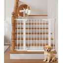 InnoTruth 27-36.6 in Wide Baby Gate for Stairs and Doorways, White
Indoor Metal Dog Gate for Pets, Auto Close 2 Way Swing Walk Through Door, Double Lock & Y-Bolts, Pressure or Hardware Mount