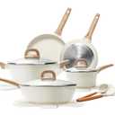 14 Pcs Pots and Pans Set, Nonstick Cookware Sets, Granite Induction Cookware Non Stick Cooking Set with Frying Pans, Saucepans, Saute Pan, Extra Large Casserole, PFAS PTFE PFOA PFOS Free