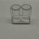 Toothbrush Holders with Drain Tray, 2 Slots Hanging Toothbrush and Toothpaste Holder Organizer Bathroom Caddy Countertop for Toothpaste, Razors, Electric Toothbrush - Clear